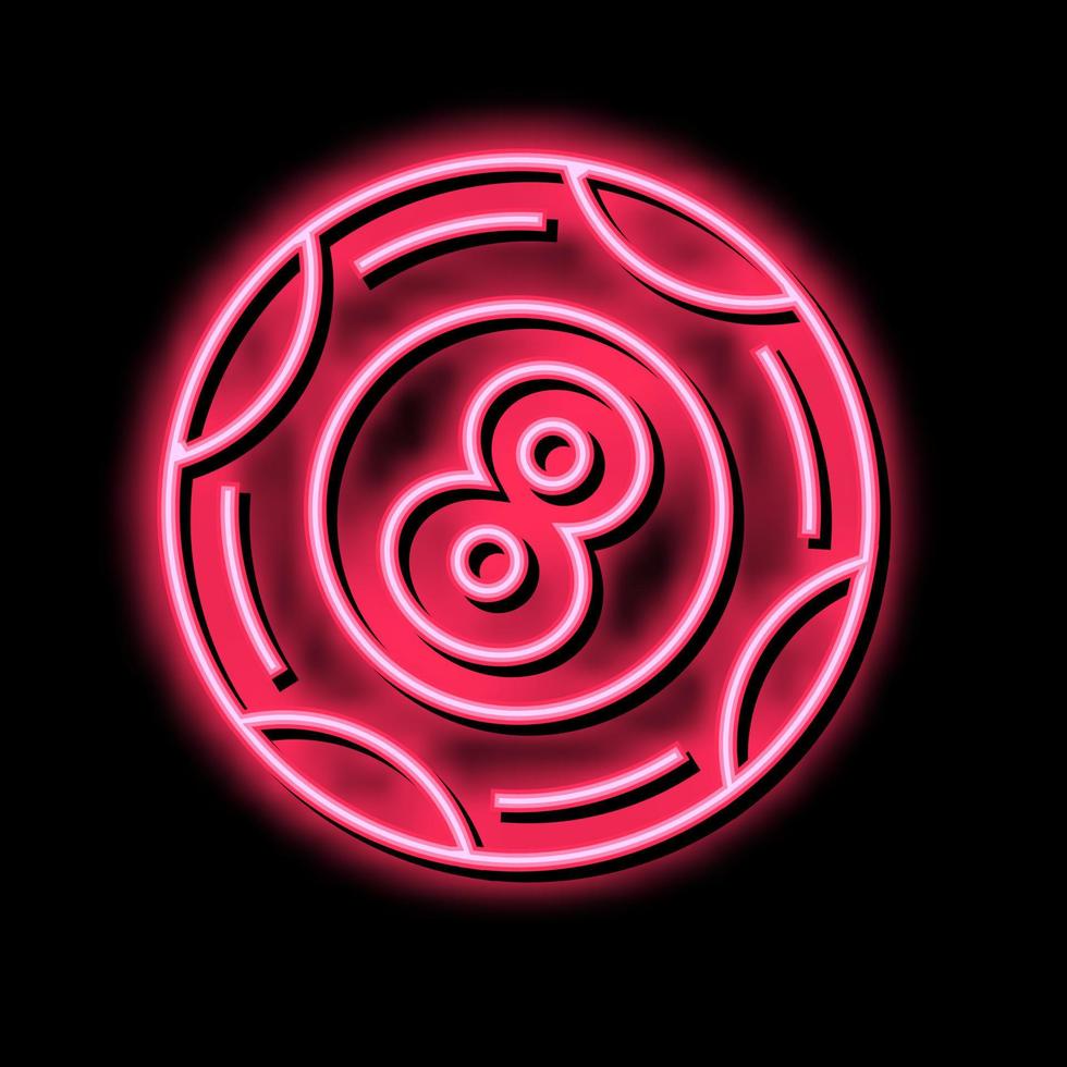 Ball Lotto Neon- glühen Symbol Illustration vektor