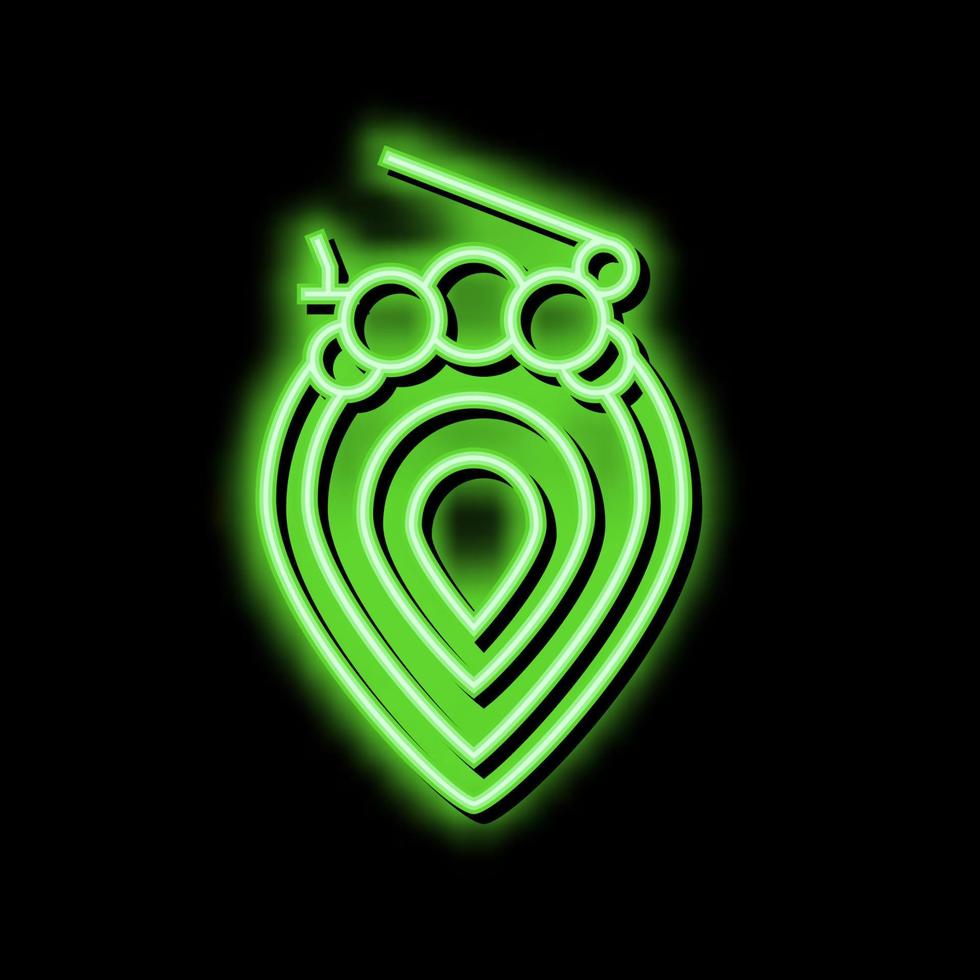 Broschen Schmuck Neon- glühen Symbol Illustration vektor