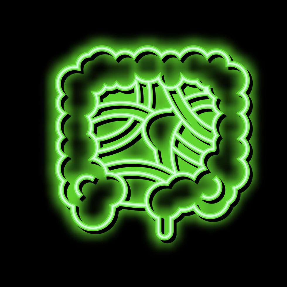 Darm- Behinderung Krankheit Neon- glühen Symbol Illustration vektor