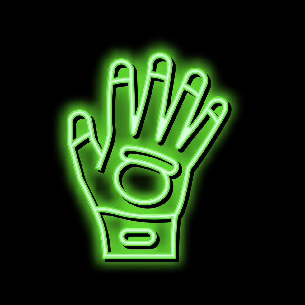 Handschuh zum Gartenarbeit Neon- glühen Symbol Illustration vektor