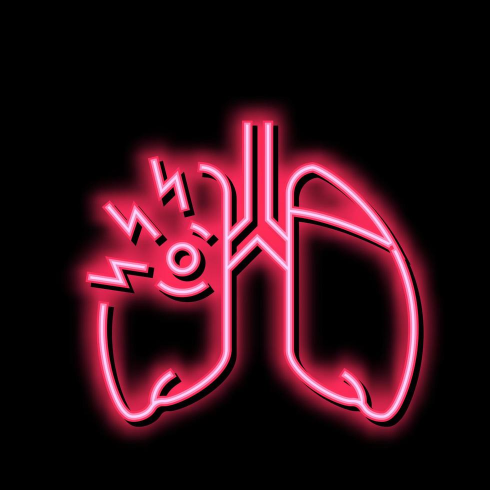astma av barn neon glöd ikon illustration vektor