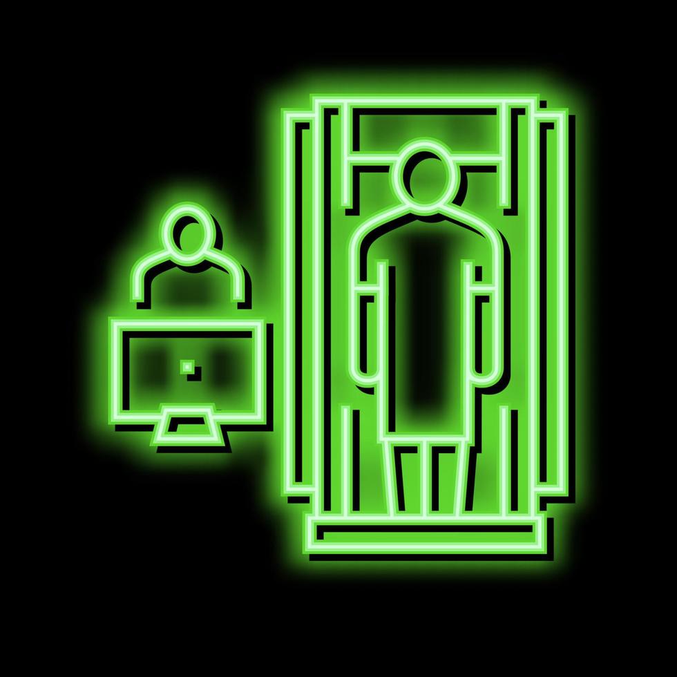 Krankenhaus Kabinett Radiologie Neon- glühen Symbol Illustration vektor