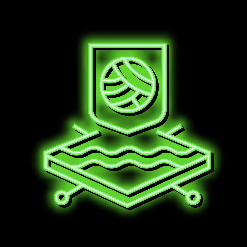 wolle Stoffe Eigenschaften Neon- glühen Symbol Illustration vektor