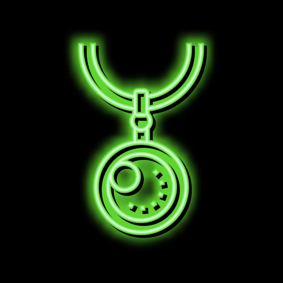 Anhänger Schmuck Neon- glühen Symbol Illustration vektor