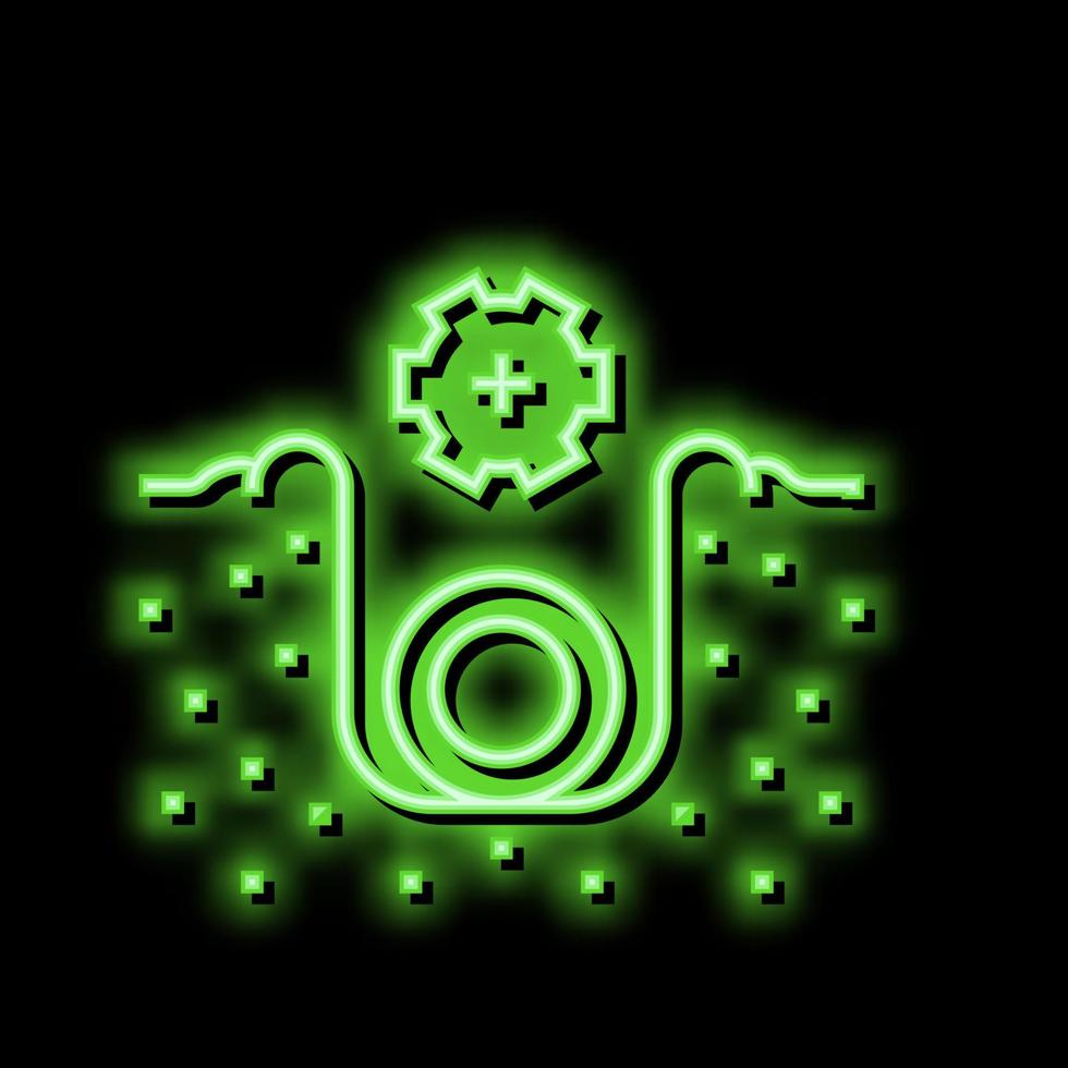 VVS av dränering systemet neon glöd ikon illustration vektor