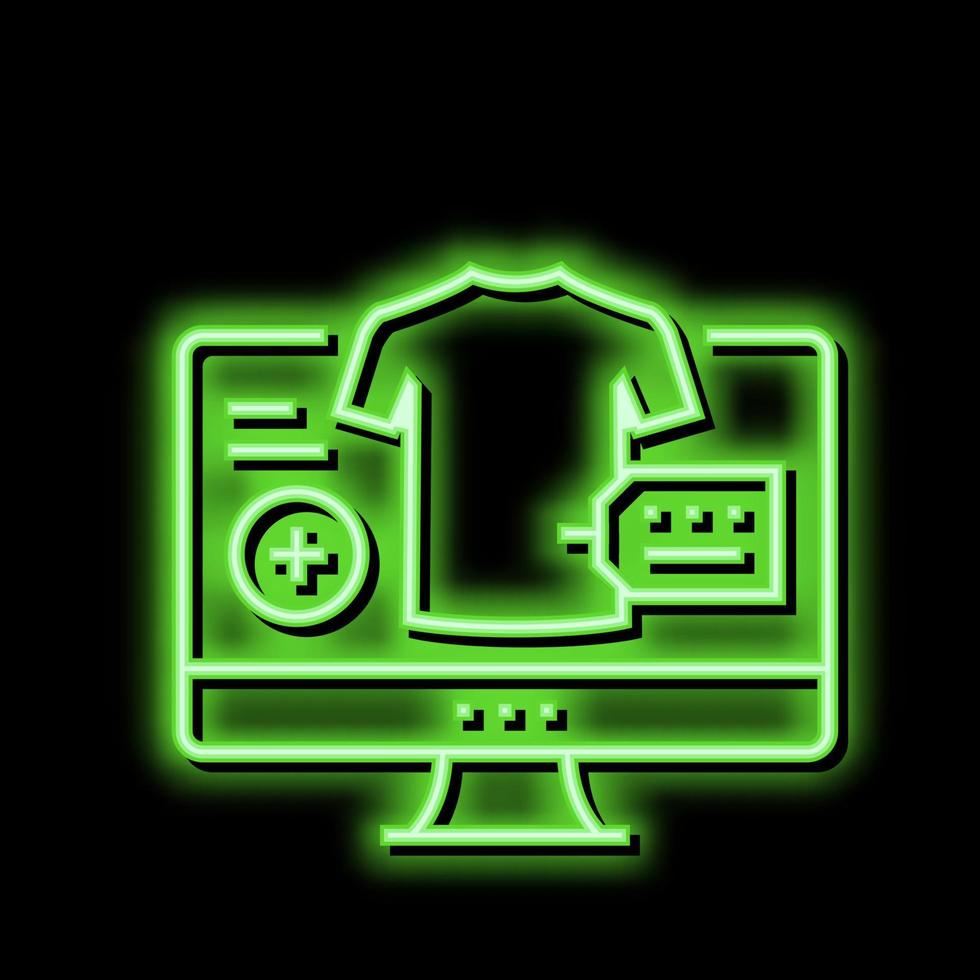 Kleider Geschäft Abteilung Neon- glühen Symbol Illustration vektor