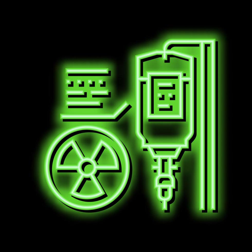 Tropfer Radiologie Neon- glühen Symbol Illustration vektor