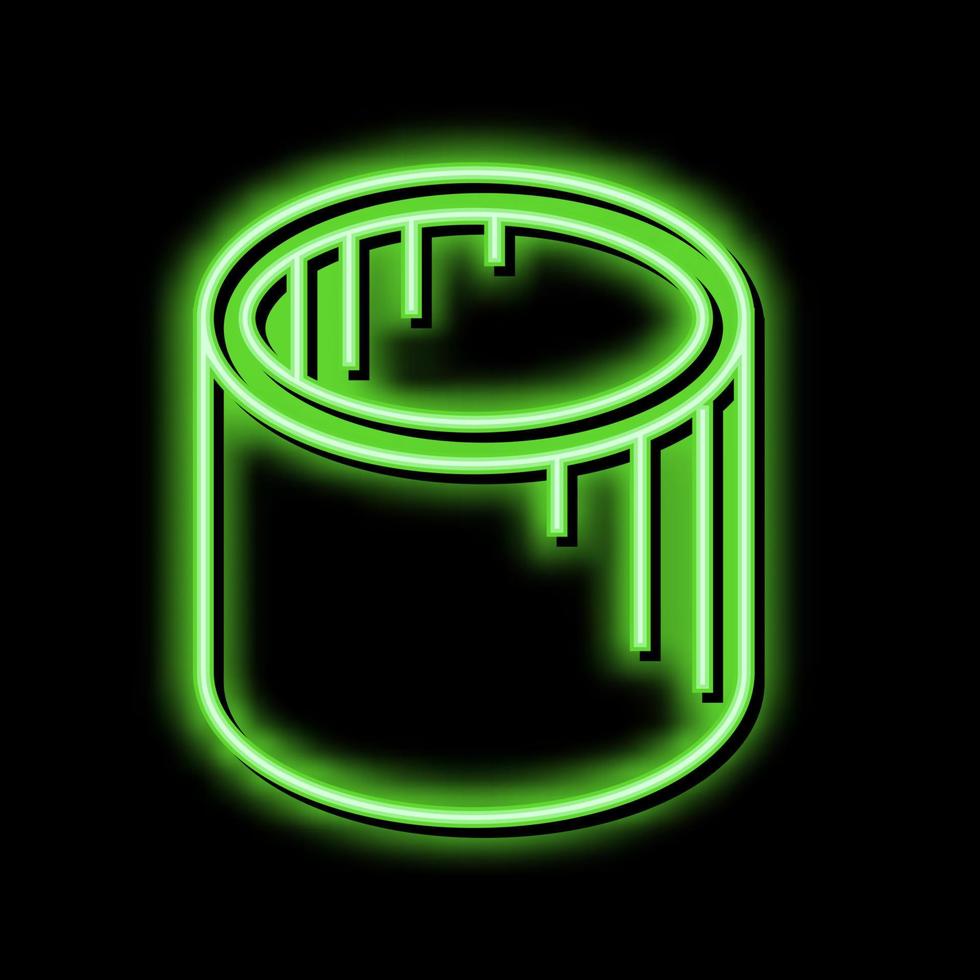 väl ringar betong neon glöd ikon illustration vektor