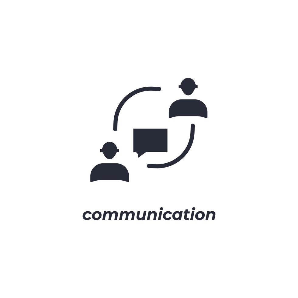 Vektor Zeichen Kommunikation Symbol ist isoliert auf ein Weiß Hintergrund. Symbol Farbe editierbar.