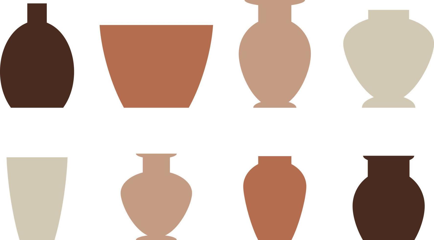 Keramik Töpfe, Vektor. vektor