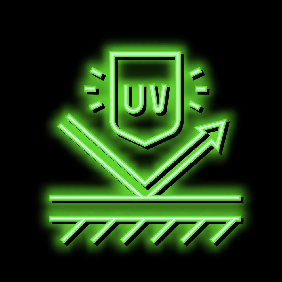 Ultra violett uv schützen Schicht Neon- glühen Symbol Illustration vektor