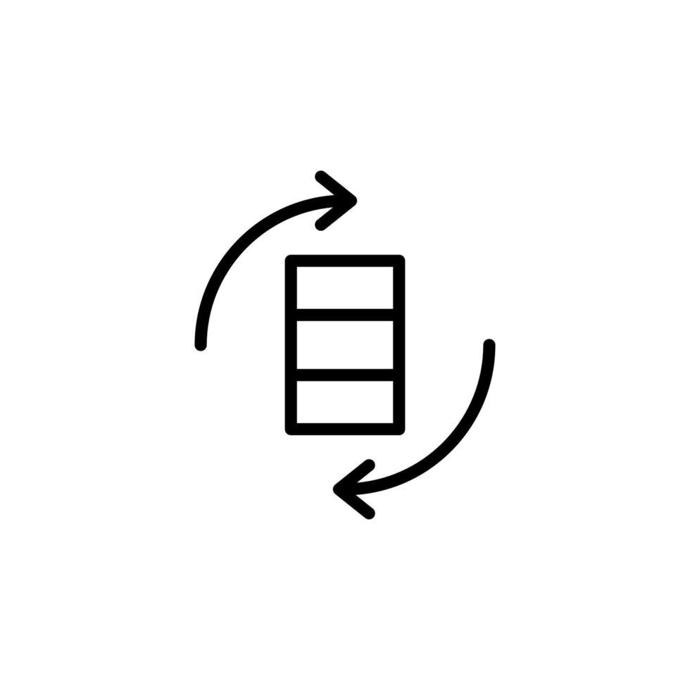 Batterie Symbol mit Gliederung Stil vektor