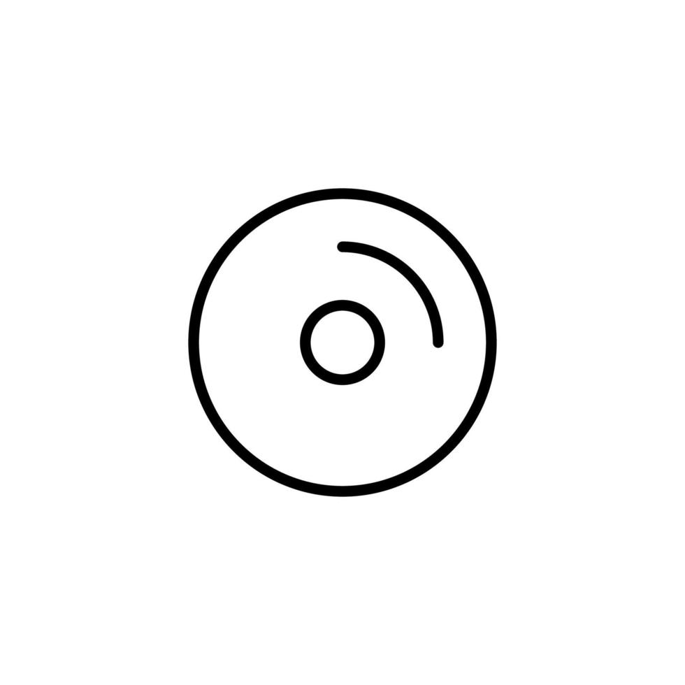 CD Symbol mit Gliederung Stil vektor