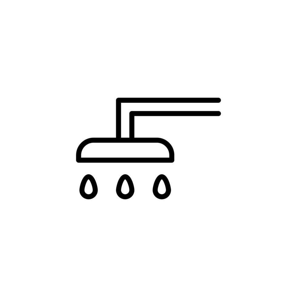 dusch ikon med översikt stil vektor