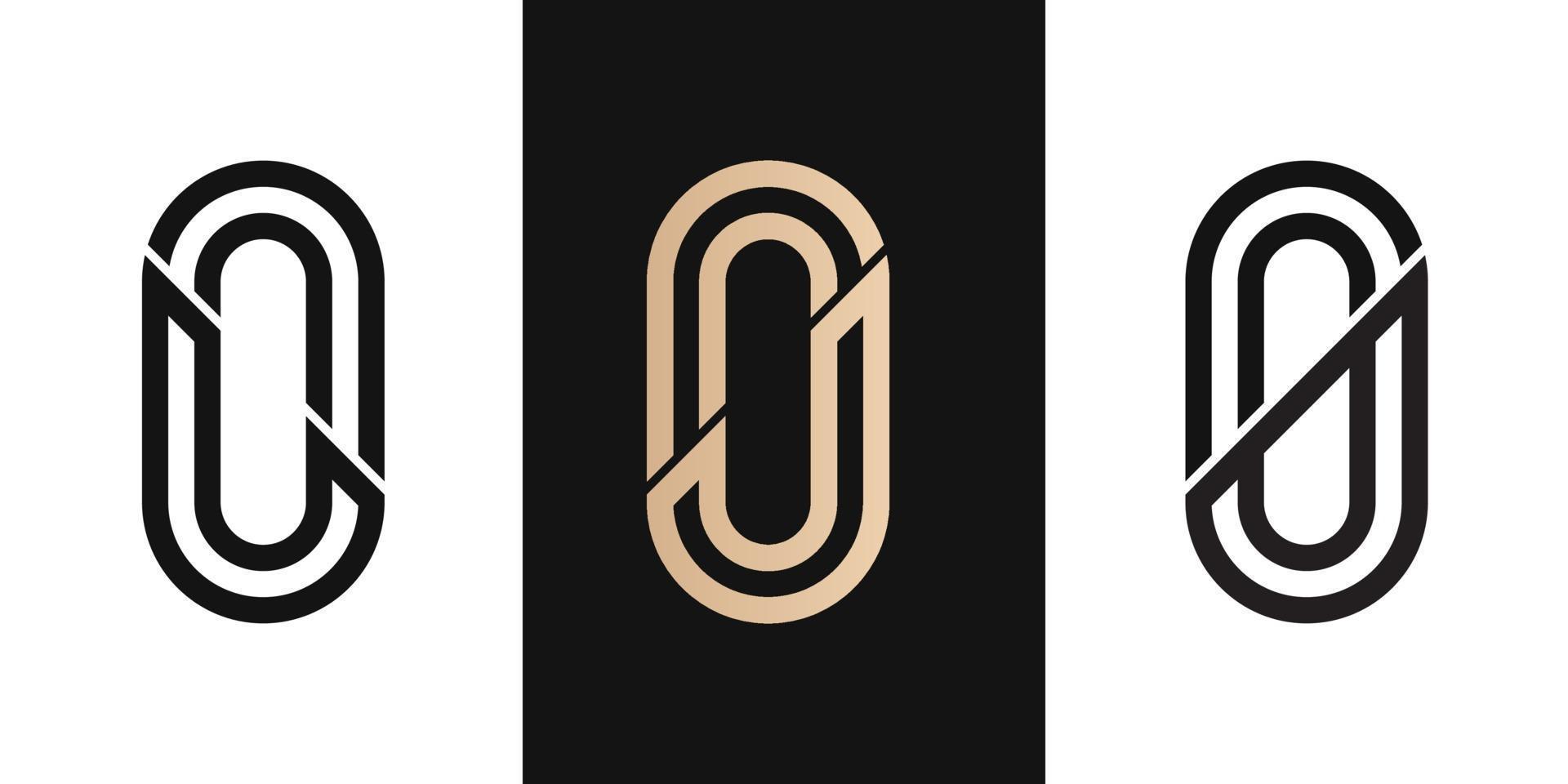 Buchstabe initial lo, ol, jo, oj, 0 Logo-Design-Symbol für Unternehmen oder Unternehmen mit ovaler Form Linie Buchstabe initial ss Logo-Design-Symbol für Unternehmen mit ovaler Form Linie. kreative Idee Vektor Vorlage.