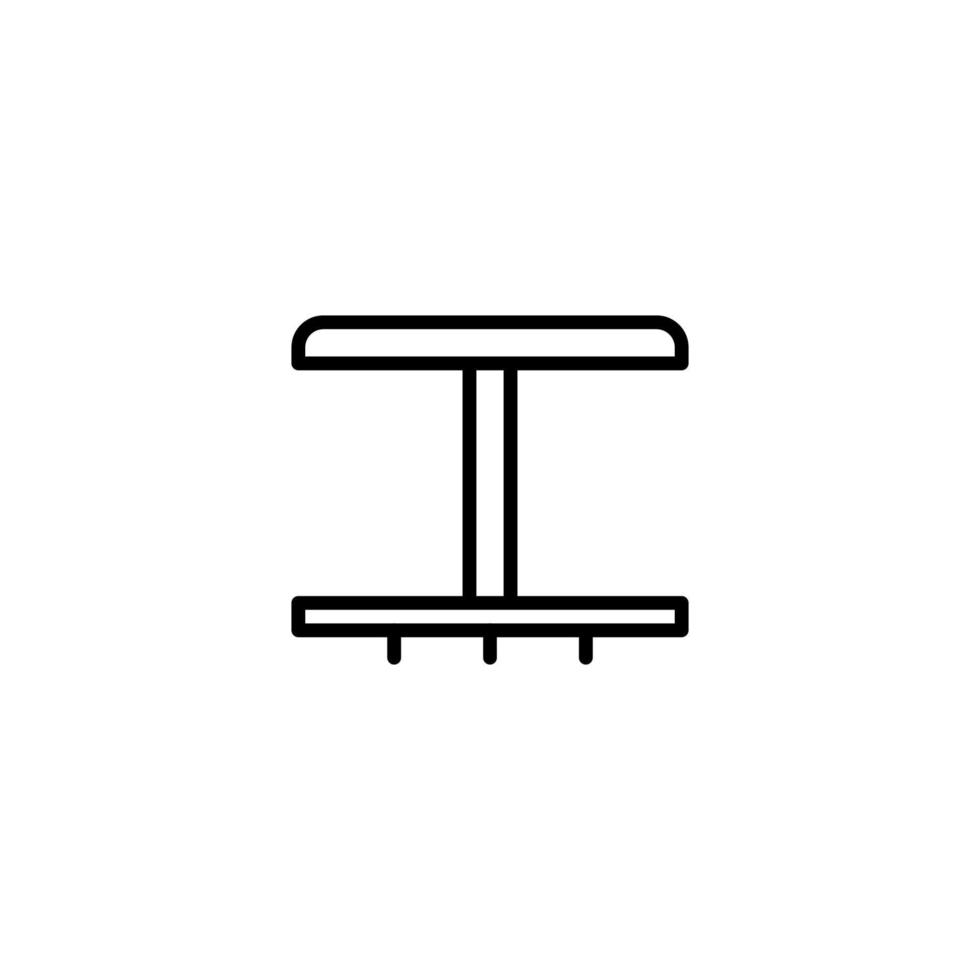 Stuhl Symbol mit Gliederung Stil vektor