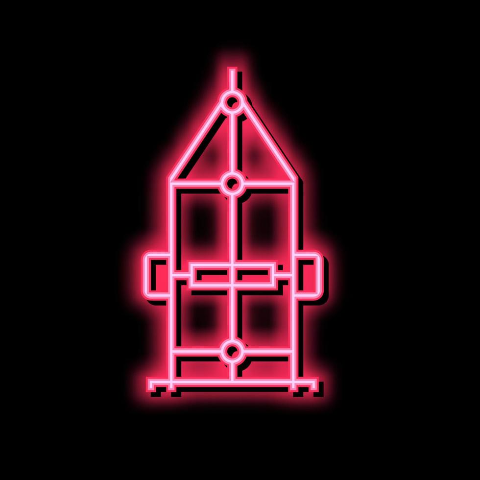 Wagen Anhänger Neon- glühen Symbol Illustration vektor