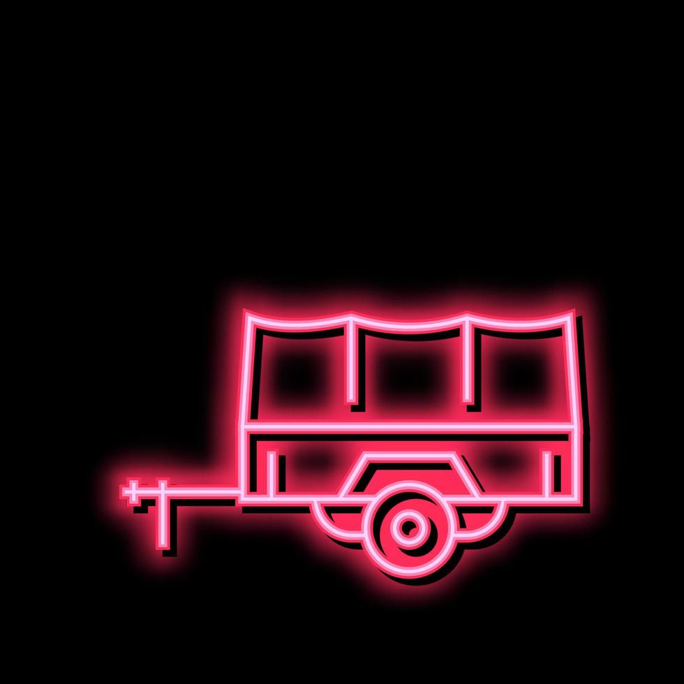 Transport Anhänger Neon- glühen Symbol Illustration vektor