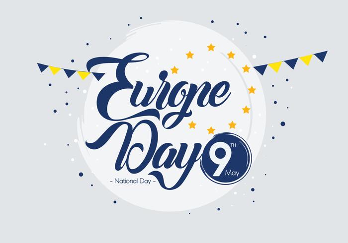 europa dag typografi vektor