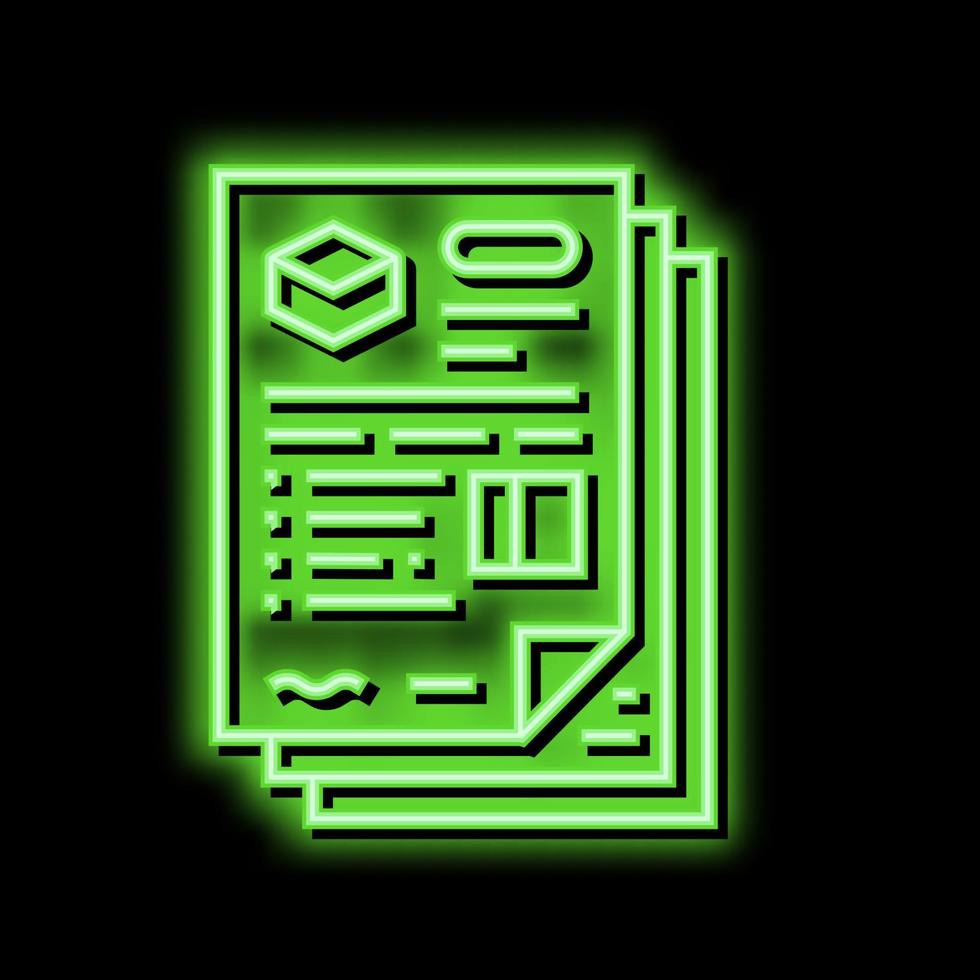 Registrierung Land Neon- glühen Symbol Illustration vektor