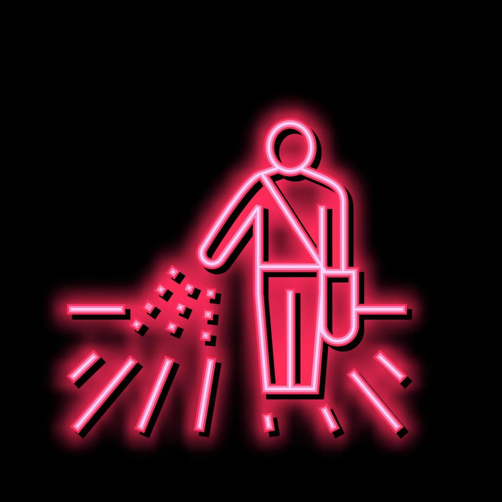 mänsklig sådd neon glöd ikon illustration vektor