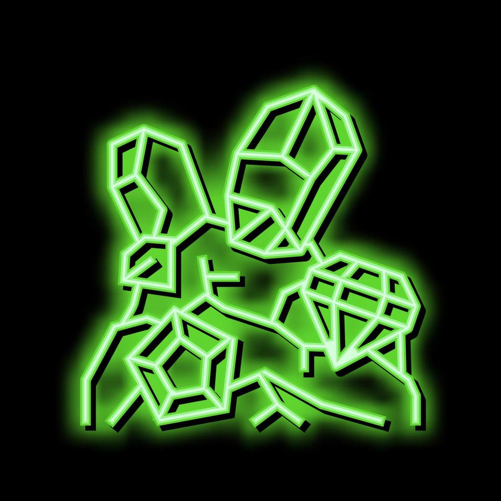 Strategie Spiel Schatz Neon- glühen Symbol Illustration vektor