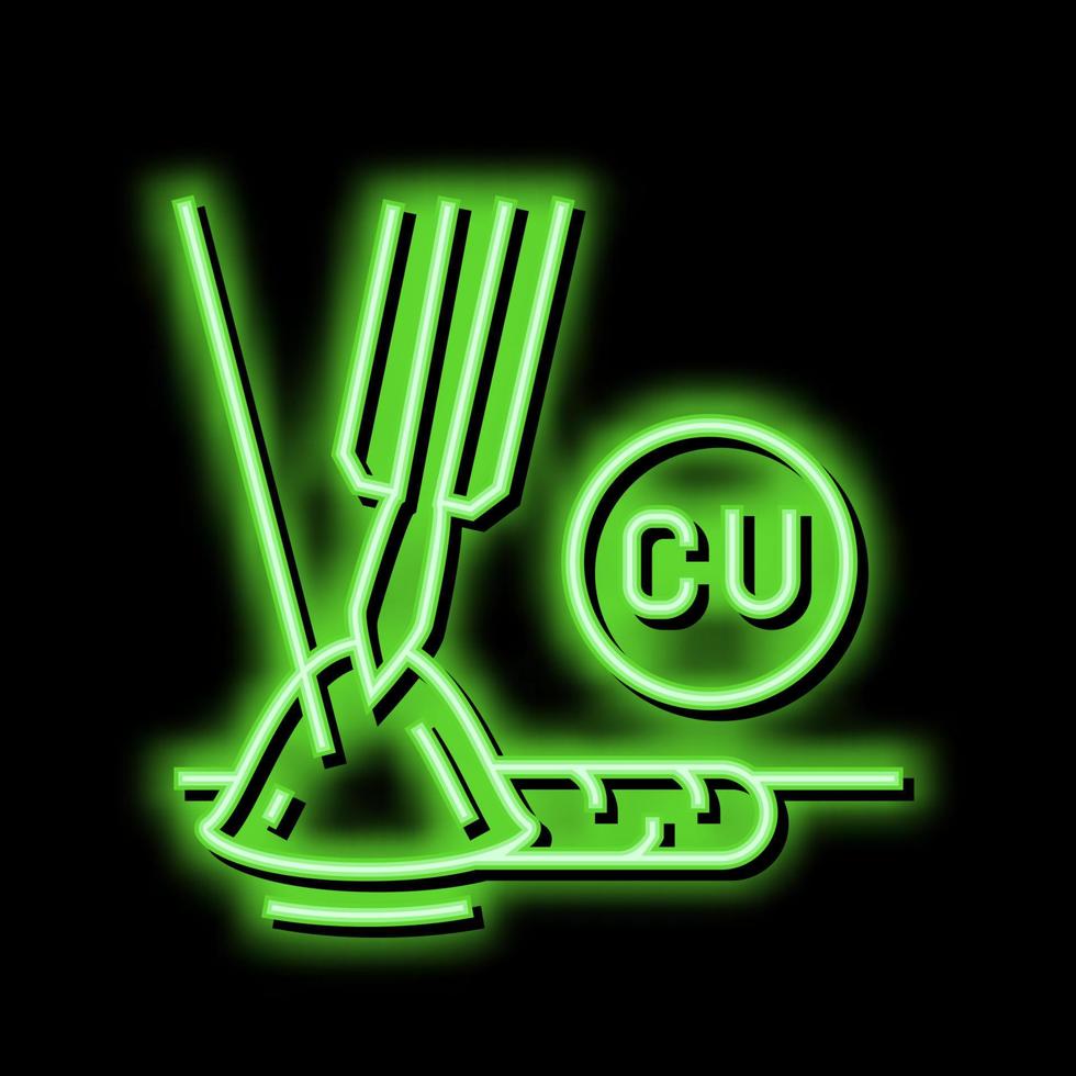 Kupfer Schweißen Neon- glühen Symbol Illustration vektor