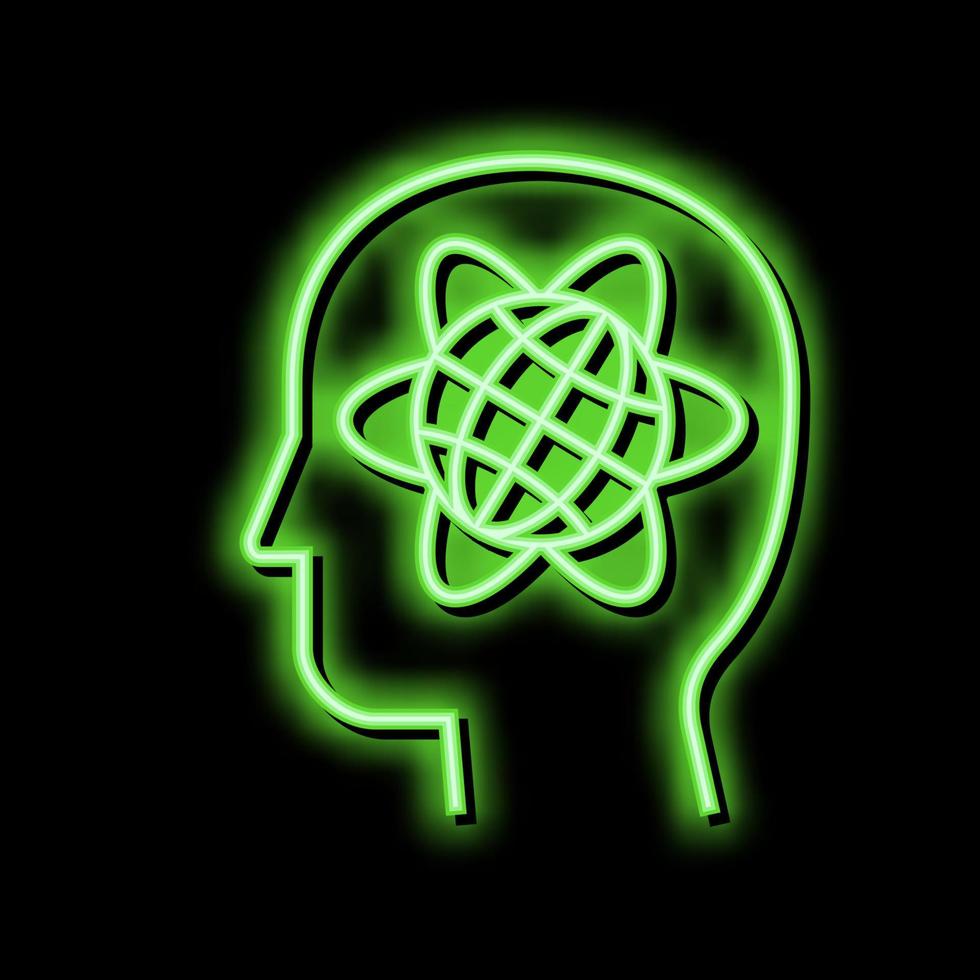 metafysik filosofi neon glöd ikon illustration vektor