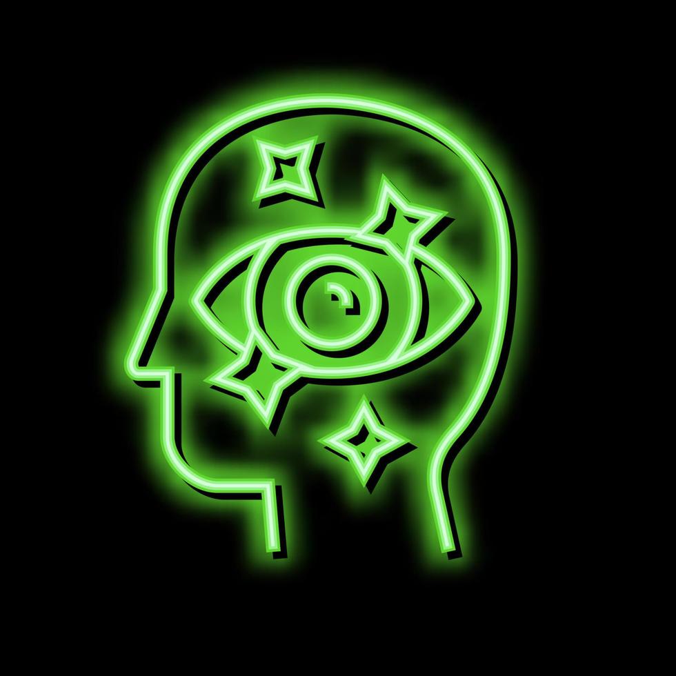 Ästhetik Philosophie Neon- glühen Symbol Illustration vektor