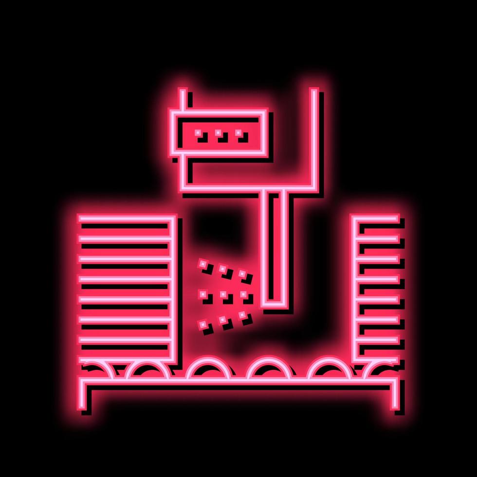 ölen hölzern Planke Maschine Neon- glühen Symbol Illustration vektor