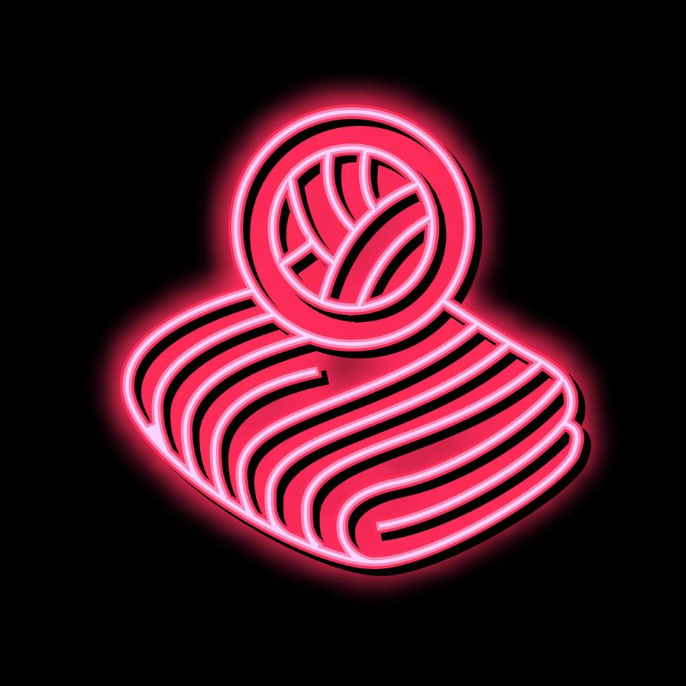 Samt Stoff Neon- glühen Symbol Illustration vektor