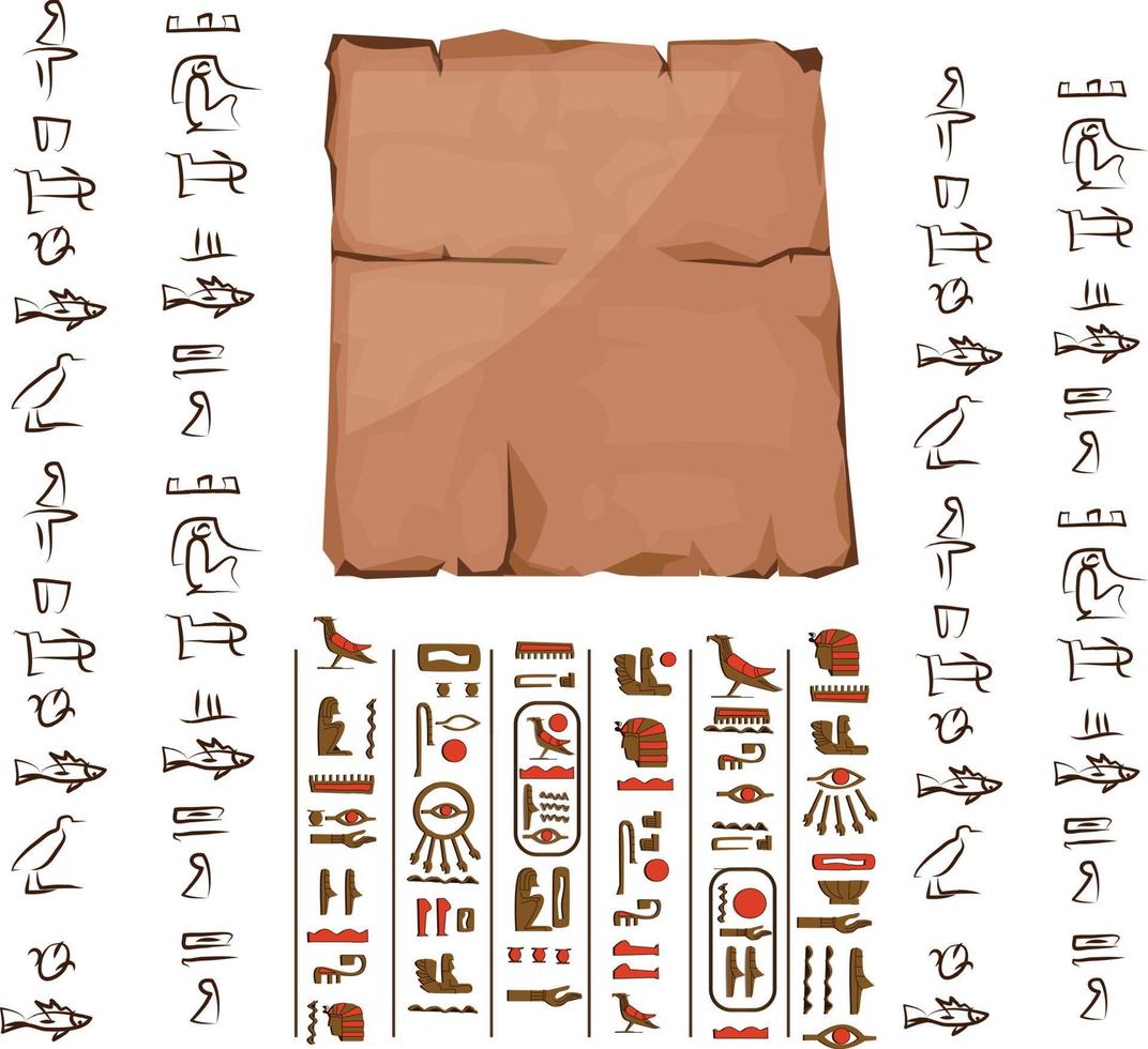 uralt Ägypten Papyrus Teil Karikatur Vektor