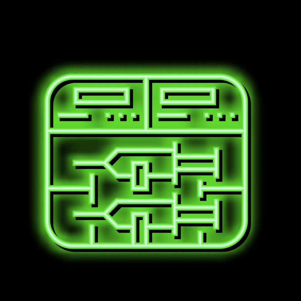 Spritze Pumpe Neon- glühen Symbol Illustration vektor