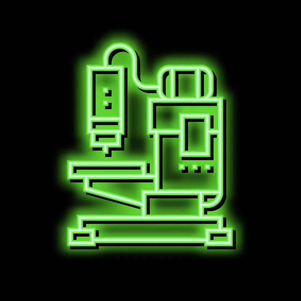 svetsning anordning neon glöd ikon illustration vektor