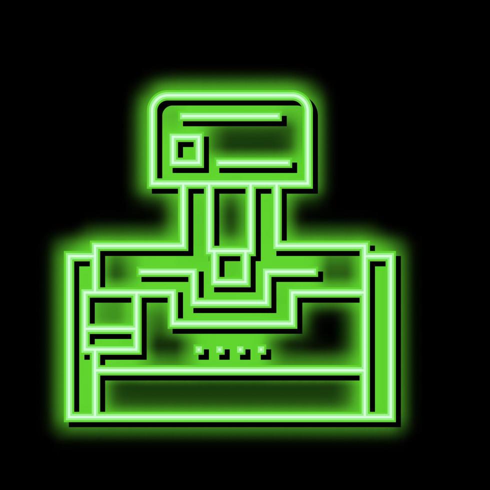 Formen Gerät Neon- glühen Symbol Illustration vektor