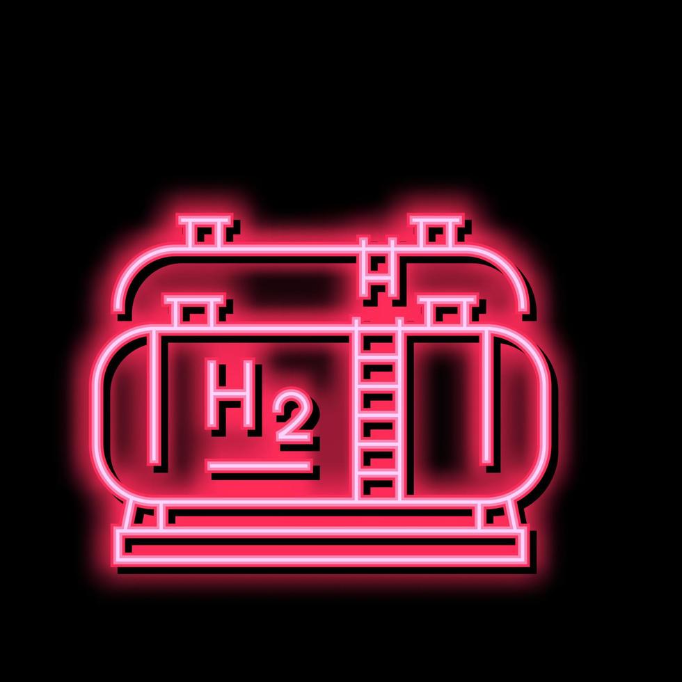 Panzer lagern Wasserstoff Neon- glühen Symbol Illustration vektor