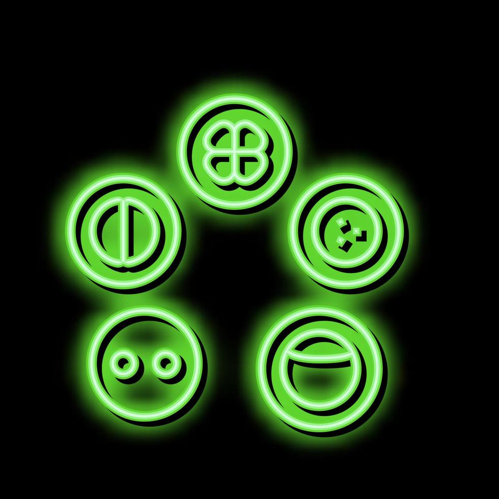 Zelle Entwicklung Neon- glühen Symbol Illustration vektor