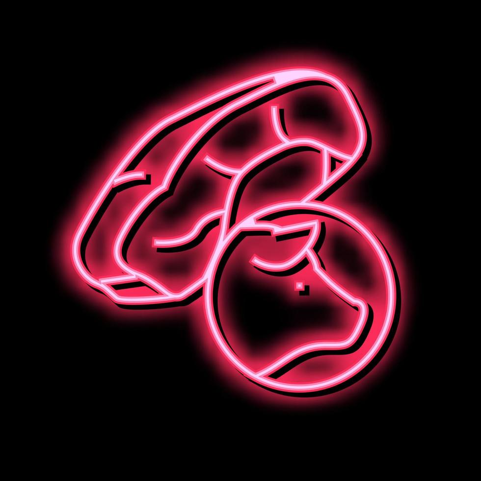 Schweinefleisch Fleisch Neon- glühen Symbol Illustration vektor