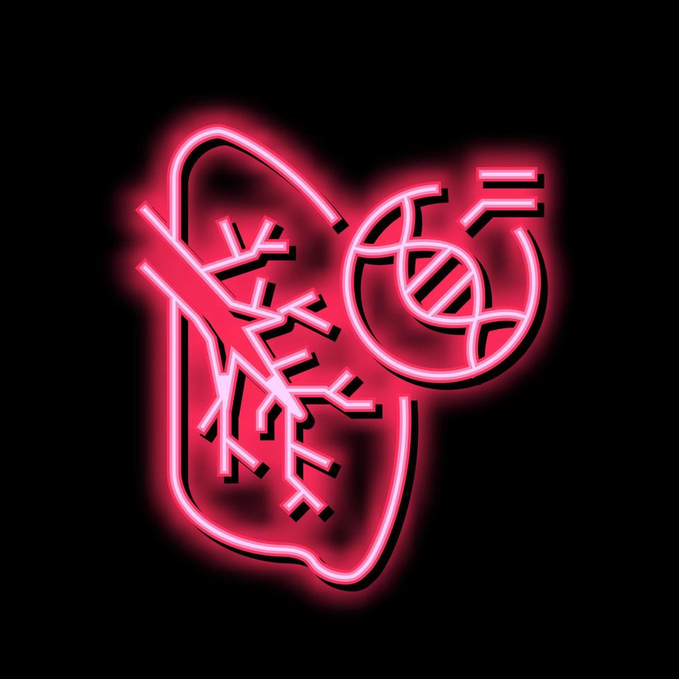 Infektion und Virus von Lunge Neon- glühen Symbol Illustration vektor