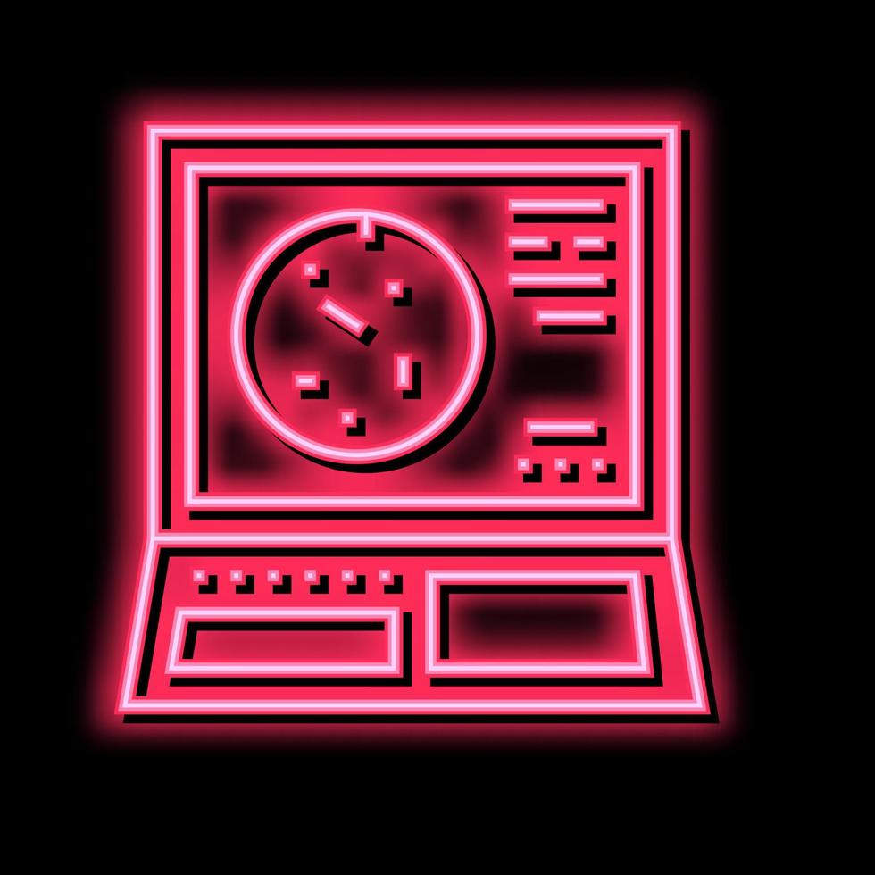 Radar System Neon- glühen Symbol Illustration vektor