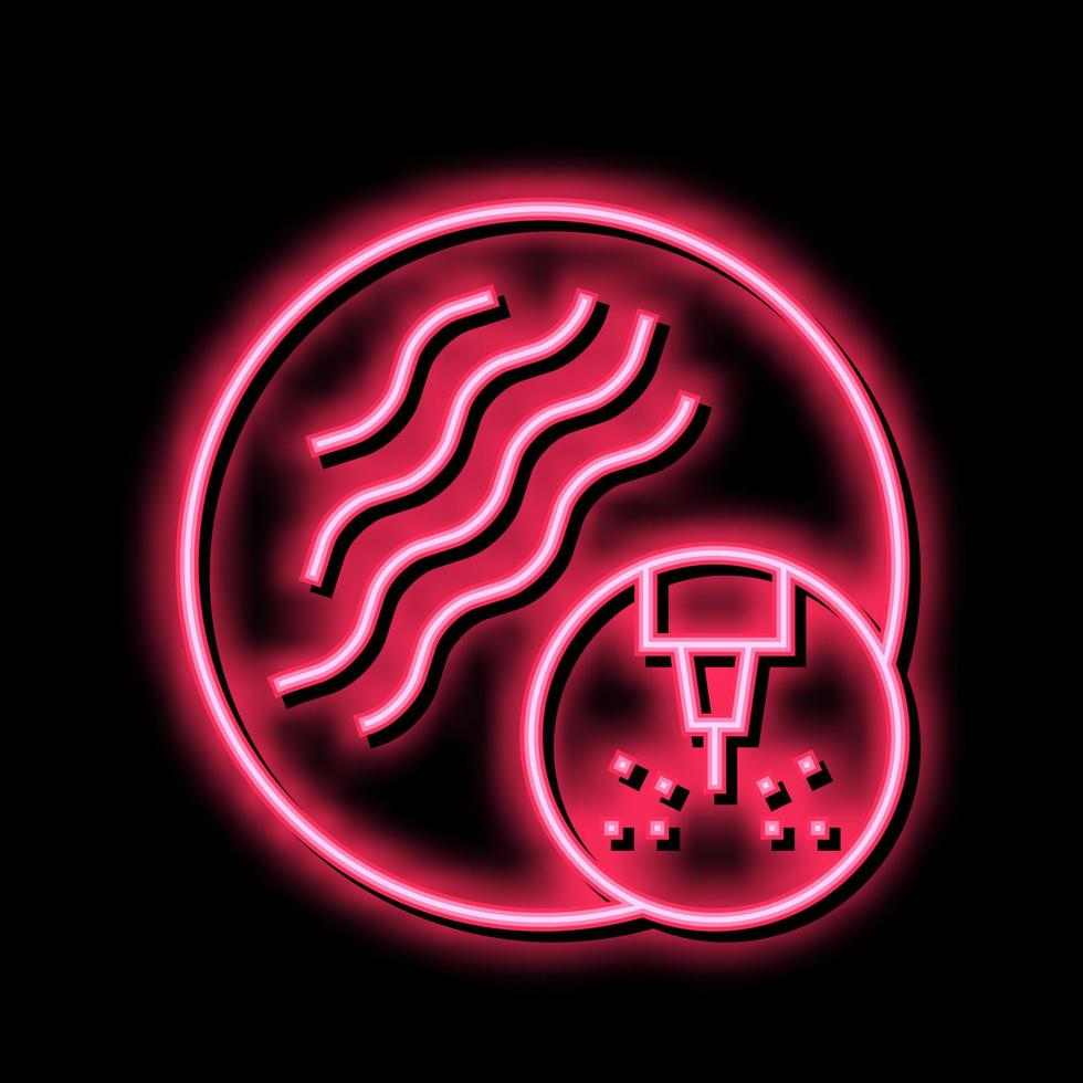 Photorejuvenation Haut Laser- Neon- glühen Symbol Illustration vektor