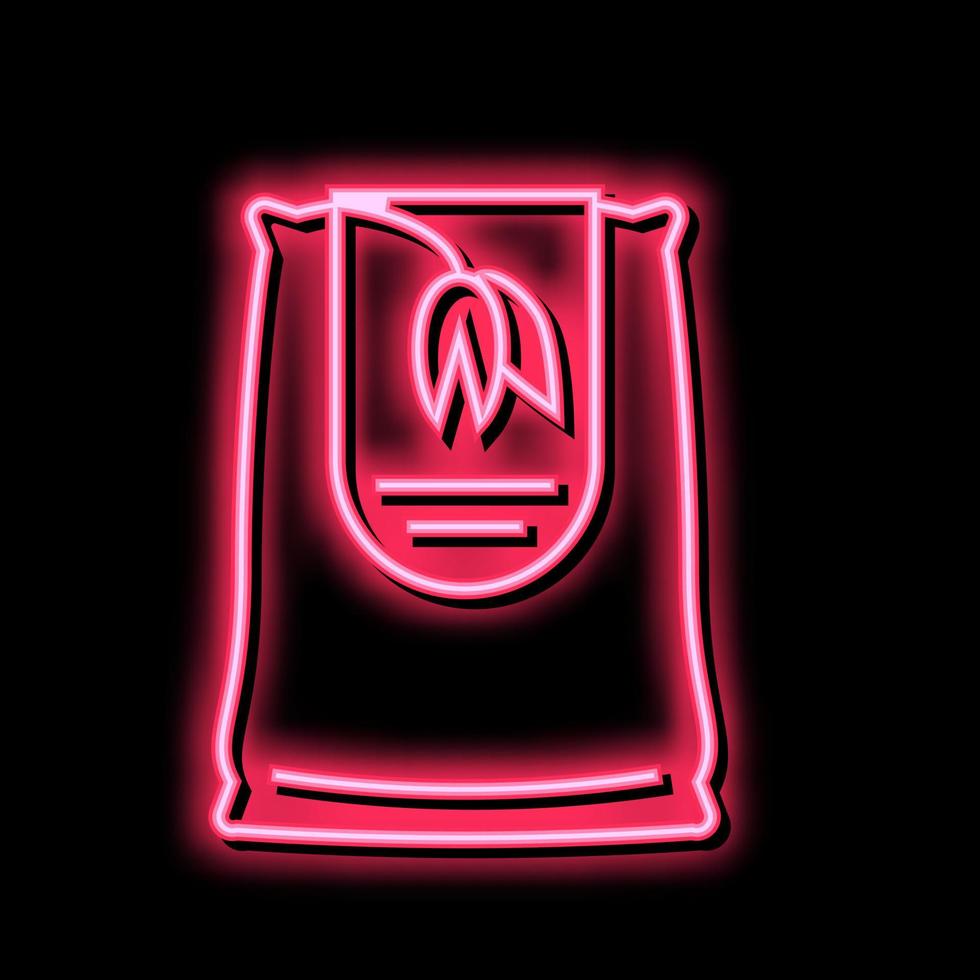 havre väska neon glöd ikon illustration vektor