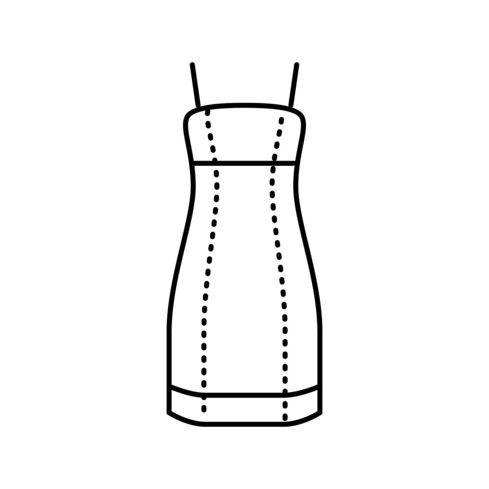 Kleid Denim Linie Symbol Vektor Illustration