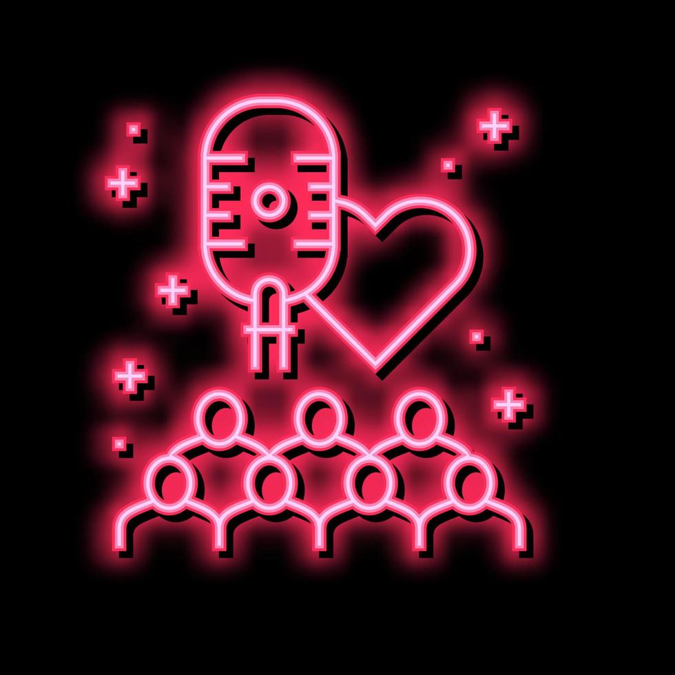 Befehl Radio Unternehmen Neon- glühen Symbol Illustration vektor