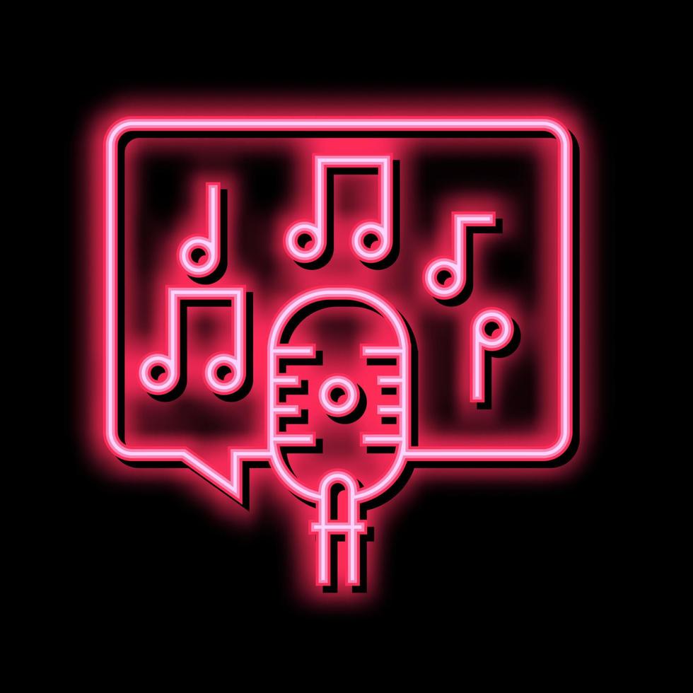 Leben Musik- auf Radio Kanal Neon- glühen Symbol Illustration vektor