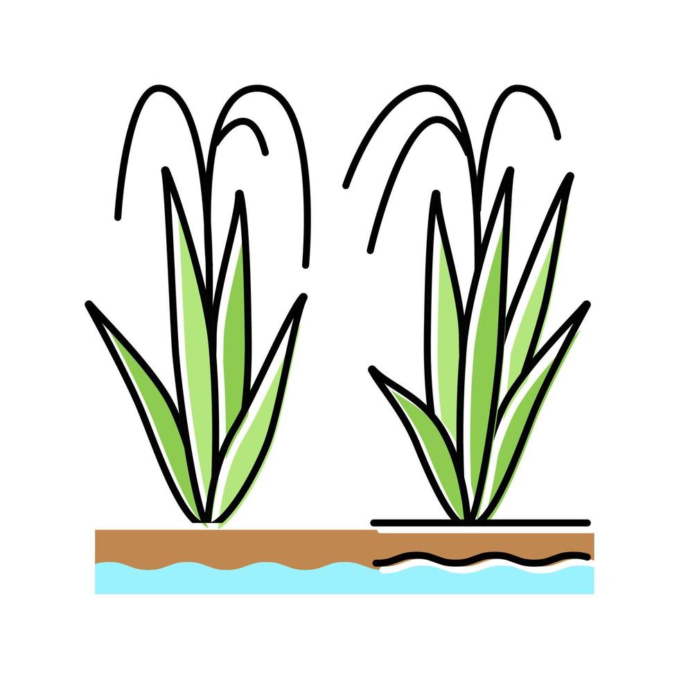 ris växt Färg ikon vektor illustration