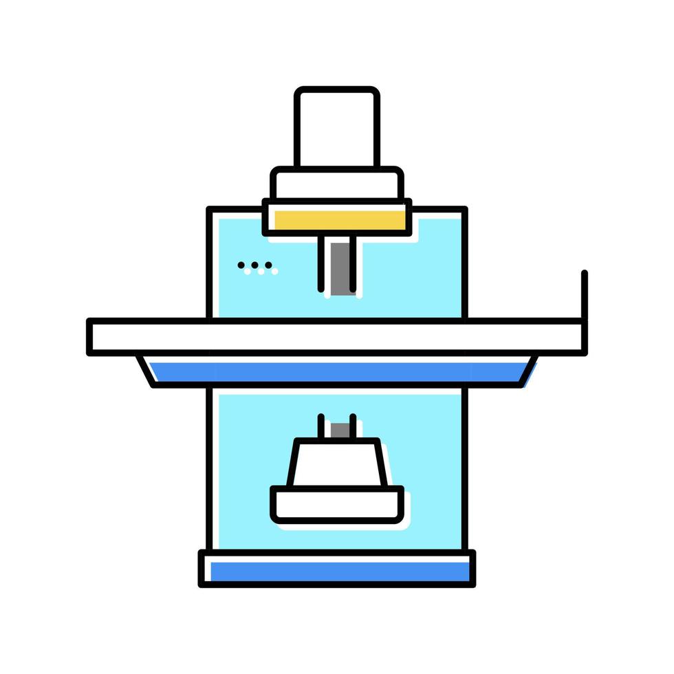 fluoroskop radiologi Färg ikon vektor illustration platt