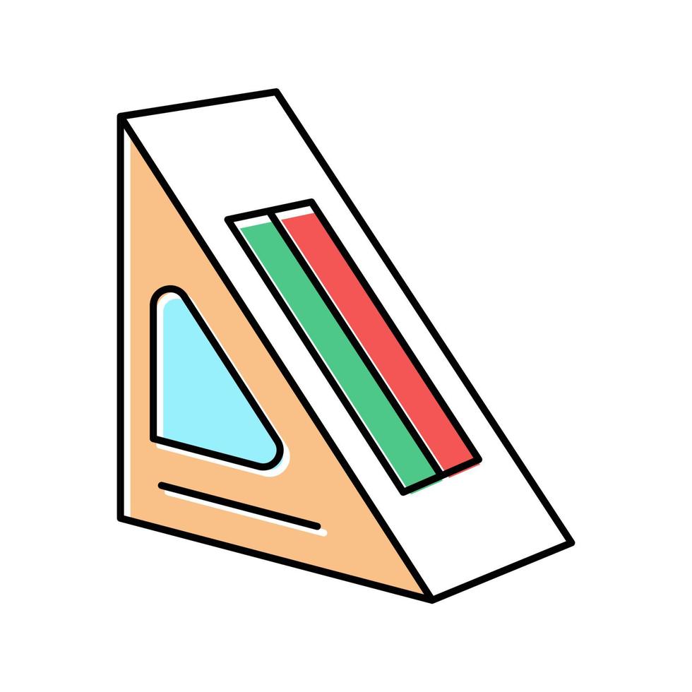 Sandwich-Box-Farbsymbol-Vektor-Illustration vektor