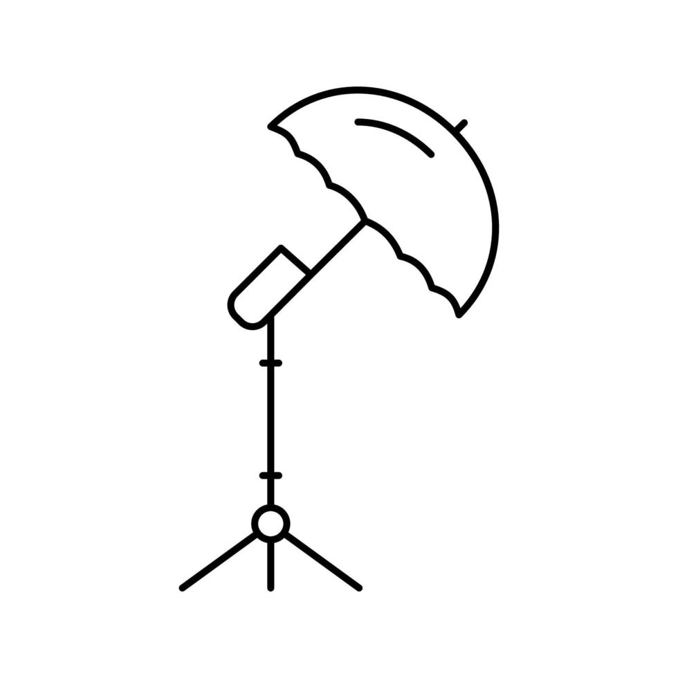 Regenschirm Foto Studio Gerät Symbol Leitung Vektor Illustration