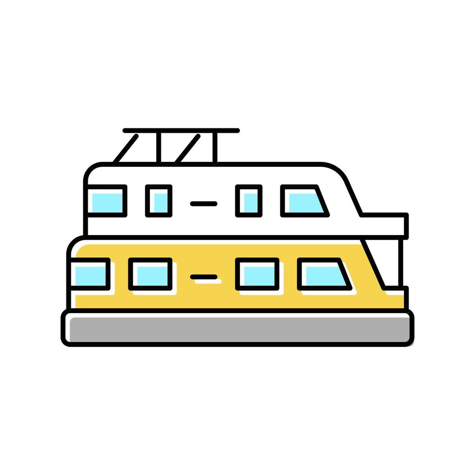 husbåt båt färg ikon vektor illustration